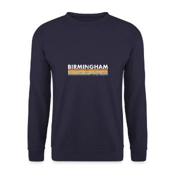 Birmingham UK Vintage British - Unisex Sweatshirt - navy - Front - Alina (178cm) & Michal (187cm)