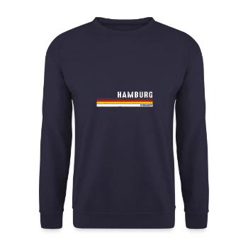 Hamburg Retro Vibes - Deutschland Heritage - - Unisex Sweatshirt - navy - Front - Alina (178cm) & Michal (187cm)