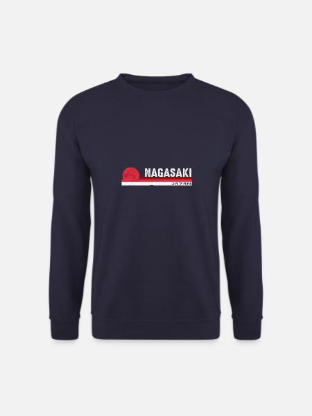 Vintage Retro Nagasaki Japan for Asia Lover Men - Unisex Sweatshirt - navy