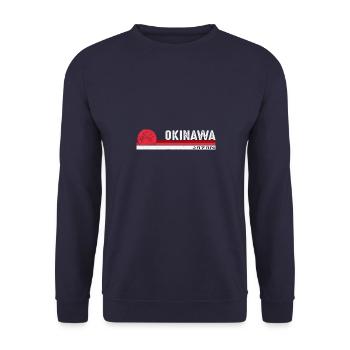 Okinawa Japon Rétro Heritage Souvenir pour Homme - Sweat-shirt Unisexe - marine - Devant - Alina (178cm) & Michal (187cm)