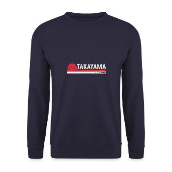 Takayama Japan Vintage Design für Kultur und Kultur - Unisex Pullover - Navy - Vorne - Alina (178cm) & Michal (187cm)