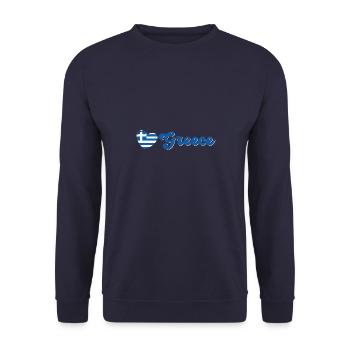 Griechische Flagge National Balkan Urlaub Reise - Unisex Pullover - Navy - Vorne - Alina (178cm) & Michal (187cm)
