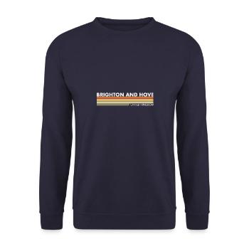 Brighton And Hove UK Britisch Brite - Unisex Pullover - Navy - Vorne - Alina (178cm) & Michal (187cm)