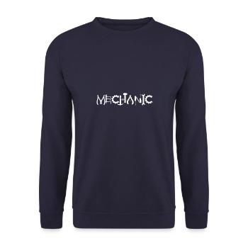 Mechanic Pliers Key Gear Silhouette - Unisex Sweatshirt - navy - Front - Alina (178cm) & Michal (187cm)