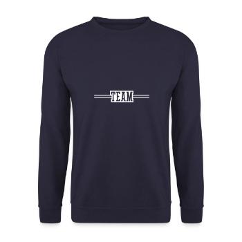 Team Symbol - Unisex Pullover - Navy - Vorne - Alina (178cm) & Michal (187cm)