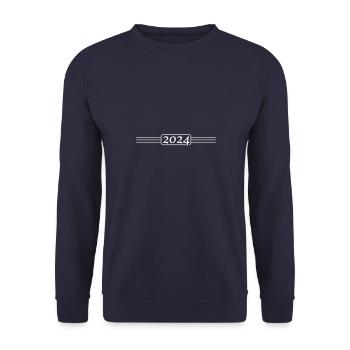2024 year - Unisex Sweatshirt - navy - Front - Alina (178cm) & Michal (187cm)