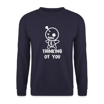 Je pense à toi vaudou - Sweat-shirt Unisexe - marine - Devant - Alina (178cm) & Michal (187cm)