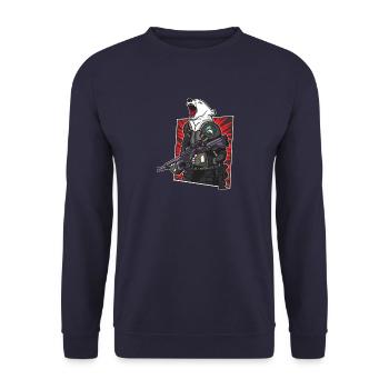 Eisbär - Unisex Pullover - Navy - Vorne - Alina (178cm) & Michal (187cm)