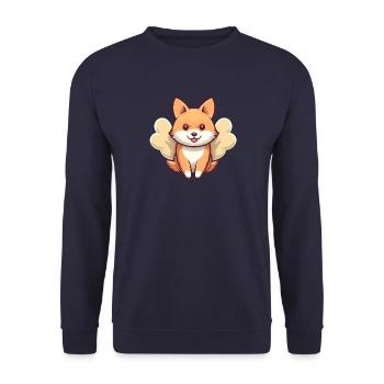 Shiba Inu Ange avec des ailes - Sweat-shirt Unisexe - marine - Devant - Alina (178cm) & Michal (187cm)