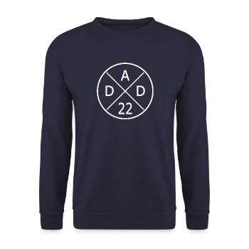 Dad 22 Vater Papa 2022 Baby Vatertag - Unisex Pullover - Navy - Vorne - Alina (178cm) & Michal (187cm)
