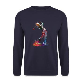Golfspieler Sport #golf #sport - Unisex Pullover - Navy - Vorne - Alina (178cm) & Michal (187cm)