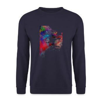 Shooting sport art #shooting #hunting - Unisex Sweatshirt - navy - Front - Alina (178cm) & Michal (187cm)