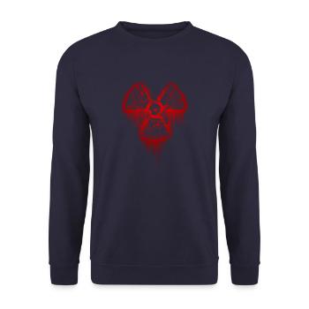 radioactive nuclear goth cyber punk atom nuke - Unisex Sweatshirt - navy - Front - Alina (178cm) & Michal (187cm)