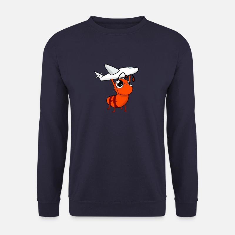 Airplane comic giant ant flying - Unisex Sweatshirt - navy