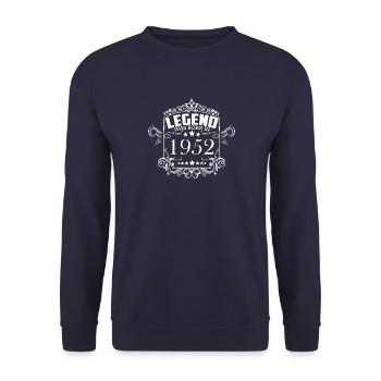 Une légende est née en 1952 - Sweat-shirt Unisexe - marine - Devant - Alina (178cm) & Michal (187cm)