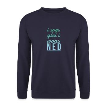 Chemise en dialecte dialecte progéniture fils Lausbua - Sweat-shirt Unisexe - marine - Devant - Alina (178cm) & Michal (187cm)