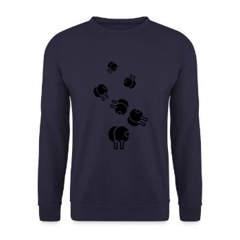 Tischtennis Ping pong - Unisex Pullover - Navy - Vorne - Alina (178cm) & Michal (187cm)