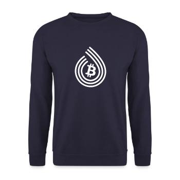 Bitcoin - Unisex Pullover - Navy - Vorne - Alina (178cm) & Michal (187cm)