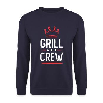 Grill Crew - Unisex Sweatshirt - navy - Front - Alina (178cm) & Michal (187cm)