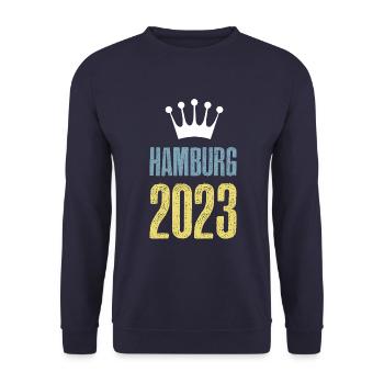Hambourg 2023 Krone - Sweat-shirt Unisexe - marine - Devant - Alina (178cm) & Michal (187cm)