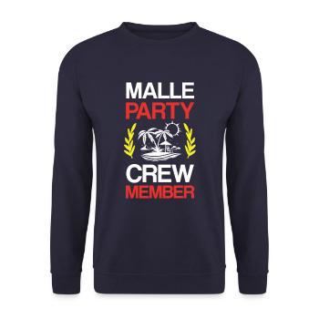 Malle Party Crew - Unisex Pullover - Navy - Vorne - Alina (178cm) & Michal (187cm)
