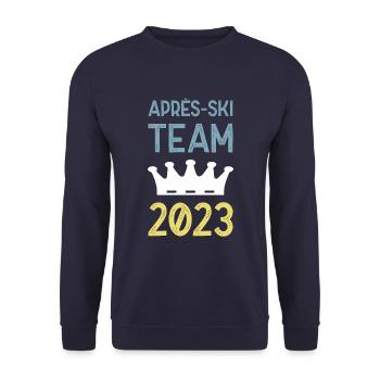 Après Ski 2023 Krone - Unisex Sweatshirt - navy - Front - Alina (178cm) & Michal (187cm)