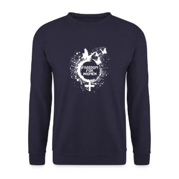 Liberté pour les femmesLiberté pour les femmes - Sweat-shirt Unisexe - marine - Devant - Alina (178cm) & Michal (187cm)