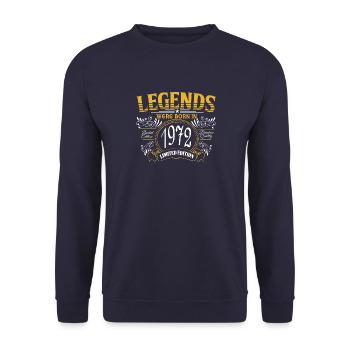 Vintage 1972 Sayings Birth Year 1972 Gifts - Unisex Sweatshirt - navy - Front - Alina (178cm) & Michal (187cm)