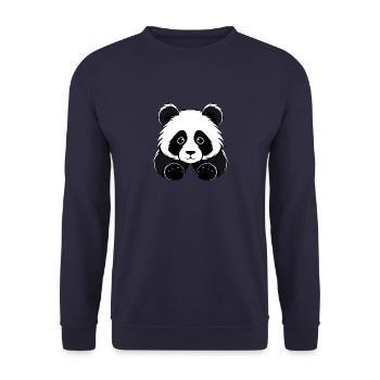 Sweet Panda - Unisex Sweatshirt - navy - Front - Alina (178cm) & Michal (187cm)