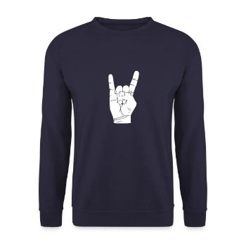 skirt - Unisex Sweatshirt - navy - Front - Alina (178cm) & Michal (187cm)