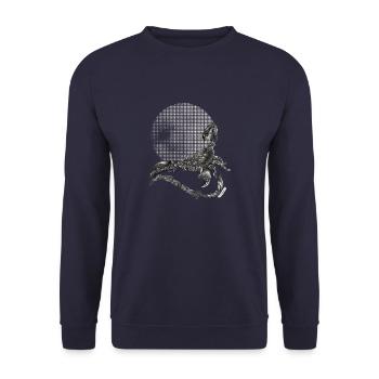 Skorpion Sternzeichen - Unisex Pullover - Navy - Vorne - Alina (178cm) & Michal (187cm)