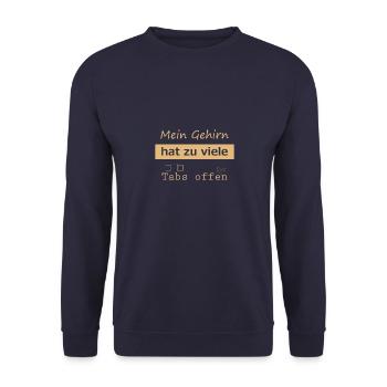 ordinateur - Sweat-shirt Unisexe - marine - Devant - Alina (178cm) & Michal (187cm)