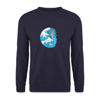 Mermaid mermaid mermaid fairy tale - Unisex Sweatshirt - navy - Front - Alina (178cm) & Michal (187cm)