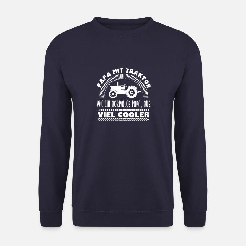 Papa mit Traktor - Unisex Pullover - Navy