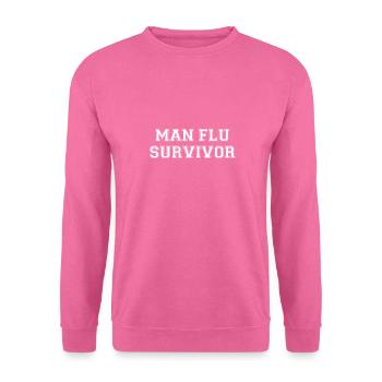 Man Flue Survivor - Unisex Pullover - Pink - Vorne