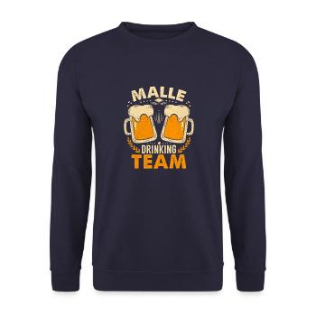 Malle Drinking Team - Unisex Pullover - Navy - Vorne - Alina (178cm) & Michal (187cm)
