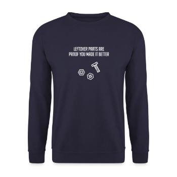 Ingenieur T-Shirt - Ingenieurin - Lustig - Spruch - Unisex Pullover - Navy - Vorne - Alina (178cm) & Michal (187cm)