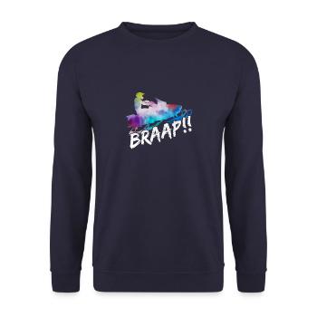 Braap! Cadeau de motoneige - Sweat-shirt Unisexe - marine - Devant - Alina (178cm) & Michal (187cm)