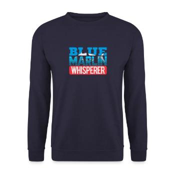 Blue Marlin Whisperer - Unisex Pullover - Navy - Vorne - Alina (178cm) & Michal (187cm)