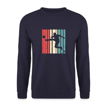 Soccer - Unisex Sweatshirt - navy - Front - Alina (178cm) & Michal (187cm)