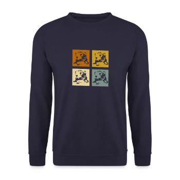 Guinea pig - Unisex Sweatshirt - navy - Front - Alina (178cm) & Michal (187cm)