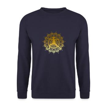 yoga - Unisex Sweatshirt - navy - Front - Alina (178cm) & Michal (187cm)