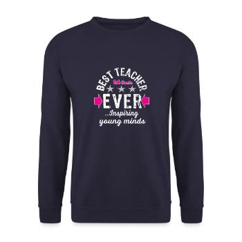 Meilleur cadeau de 1ère année pour l'enseignant - Sweat-shirt Unisexe - marine - Devant - Alina (178cm) & Michal (187cm)