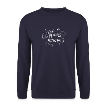 Chaud mess maman - Sweat-shirt Unisexe - marine - Devant - Alina (178cm) & Michal (187cm)