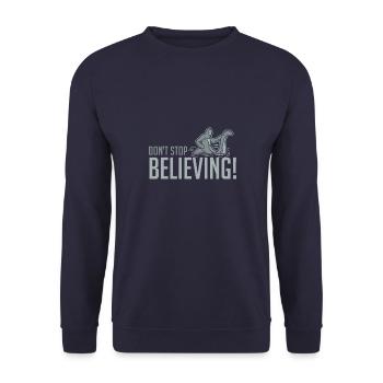 Bigfoot Geschenk Yeti Lochness Sasquatch Nessie - Unisex Pullover - Navy - Vorne - Alina (178cm) & Michal (187cm)