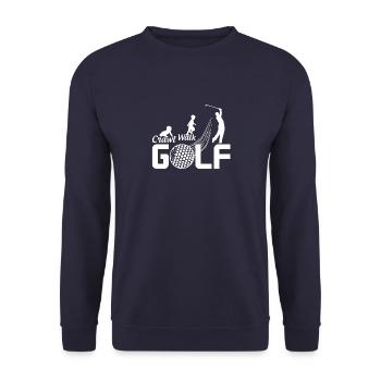 Crawl Walk Golf - Unisex Sweatshirt - navy - Front - Alina (178cm) & Michal (187cm)