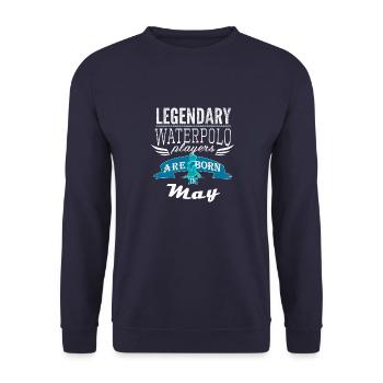 Legendary waterpolo Legends are Born in May boys - Unisex Sweatshirt - navy - Front - Alina (178cm) & Michal (187cm)