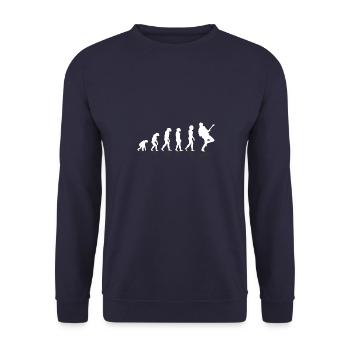 Gitarre - Unisex Pullover - Navy - Vorne - Alina (178cm) & Michal (187cm)