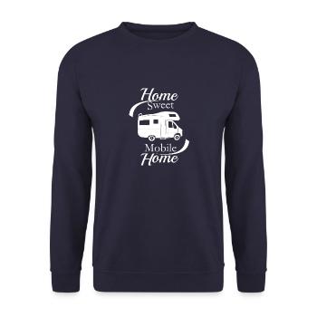 Camper Camping Camper - Unisex Sweatshirt - navy - Front - Alina (178cm) & Michal (187cm)