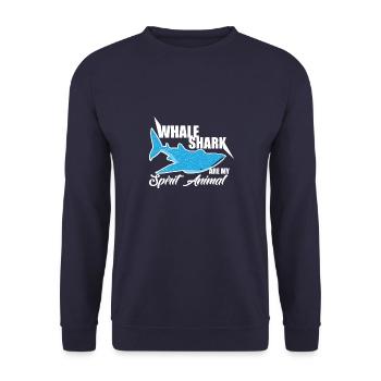 Whale Shark - Sweat-shirt Unisexe - marine - Devant - Alina (178cm) & Michal (187cm)